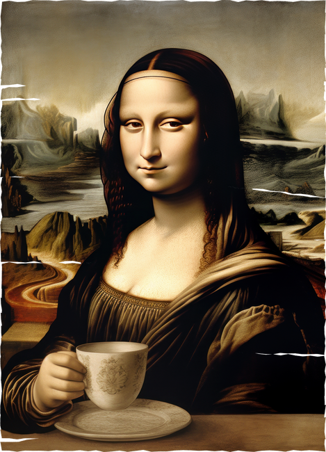 Kávés Mona Lisa