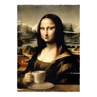 Kávés Mona Lisa